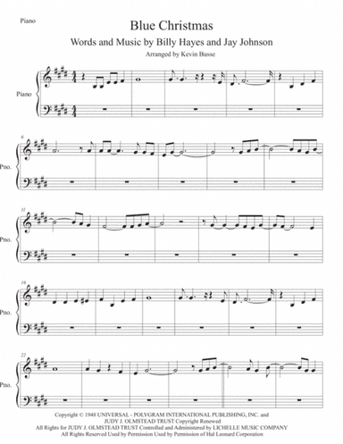 Blue Christmas (arr. Kevin Busse)