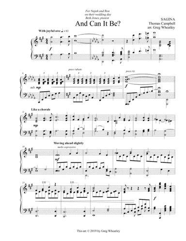 And Can It Be (arr. Greg Wheatley)