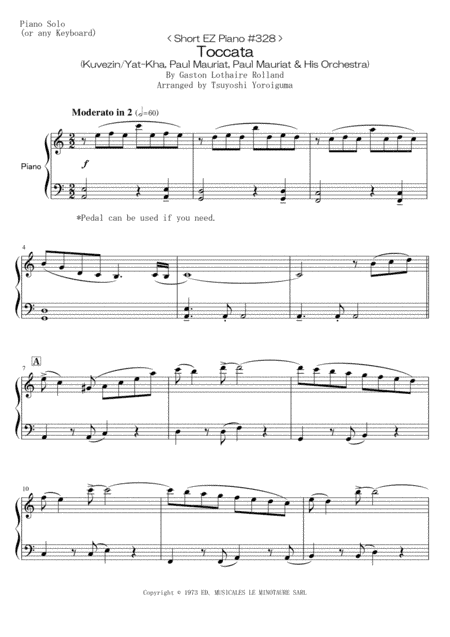 Toccata (arr. Tsuyoshi Yoroiguma)