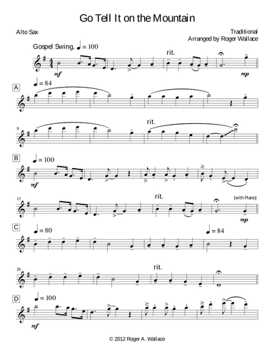 Go Tell It on the Mountain (arr. Roger Wallace)