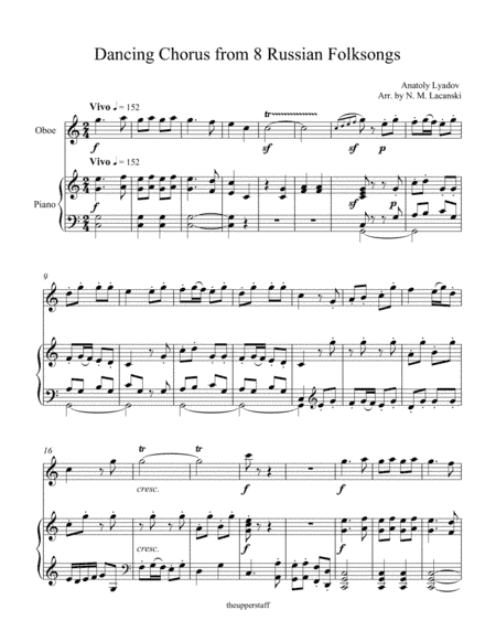 Dancing Chorus from 8 Russian Folksongs (arr. Nick Lacanski)