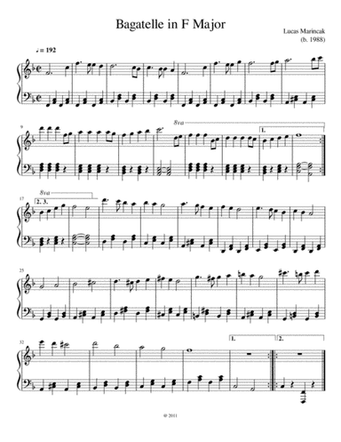 Bagatelle in F Major