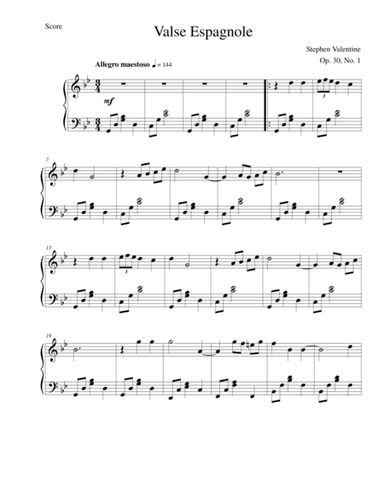Valse No. 1 "Valse Espagnole"