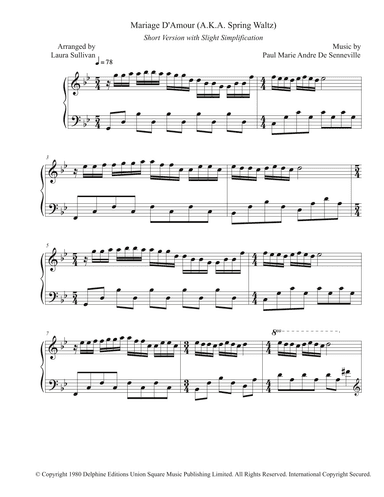 Mariage D'amour (arr. Laura Sullivan)