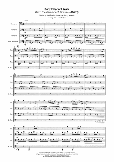 Baby Elephant Walk from the Paramount Picture HATARI! (arr. Lewis Bettles)