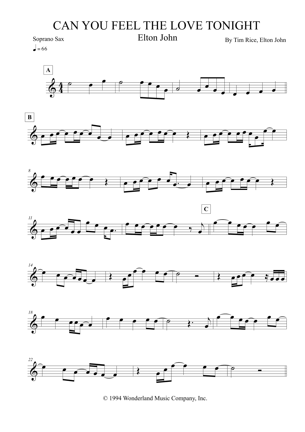 Can You Feel The Love Tonight (arr. Leo Silva)