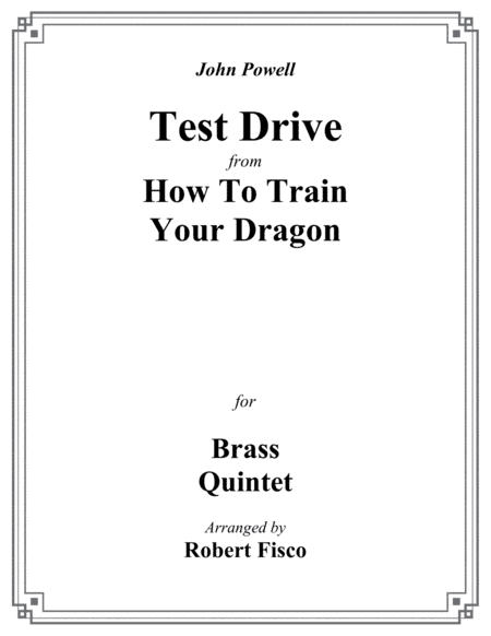 Test Drive (arr. Robert Fisco)