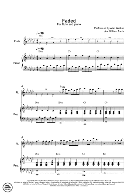 Faded (arr. Willem Aarts)