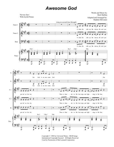 Awesome God (arr. Stephen DeCesare)