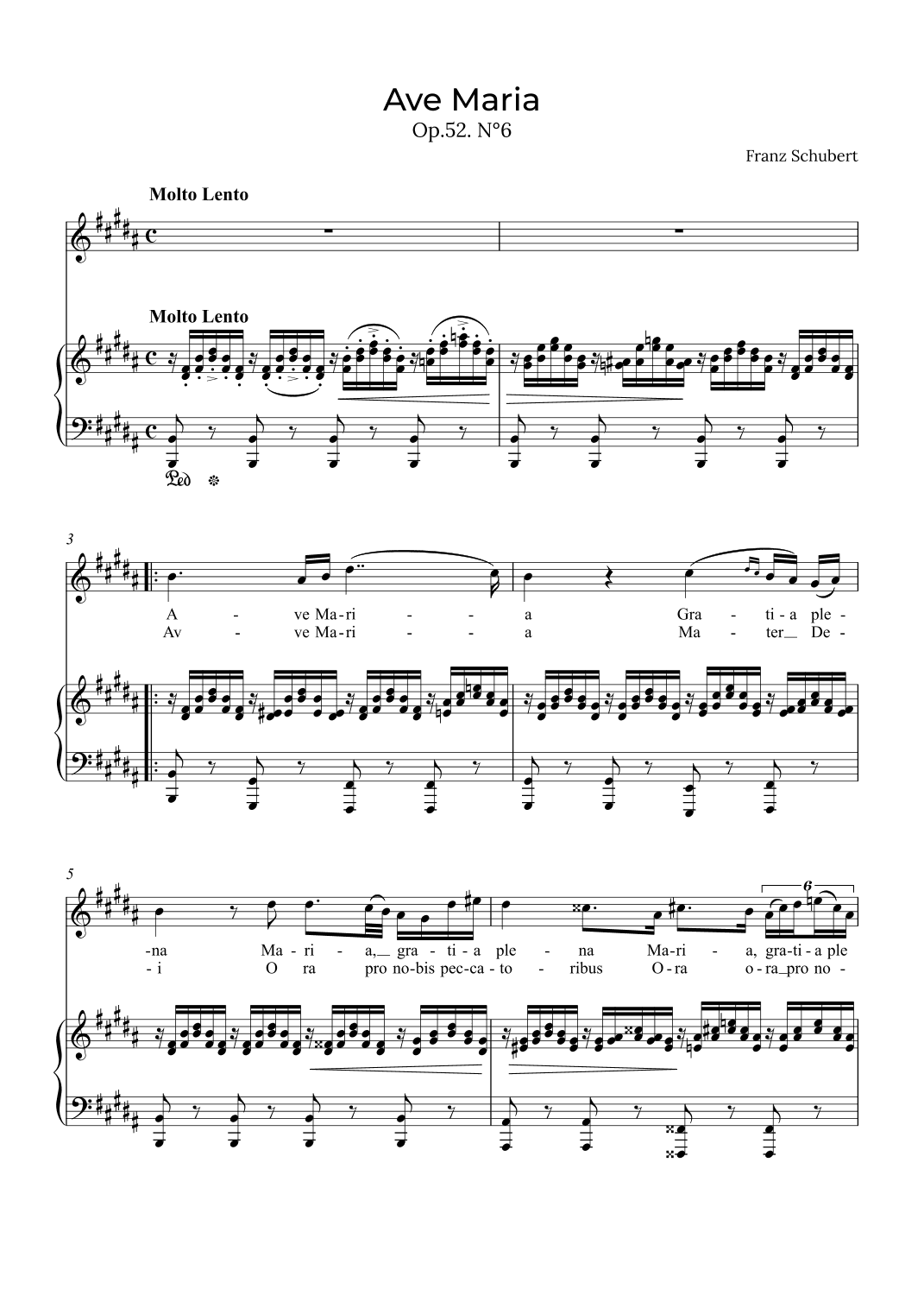 Ave Maria Schubert - Soprano in B (arr. Alex Nunes Rodrigues)