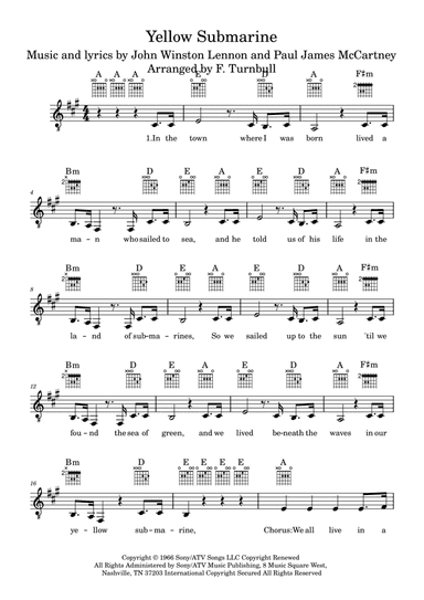 Yellow Submarine (arr. F. Turnbull)