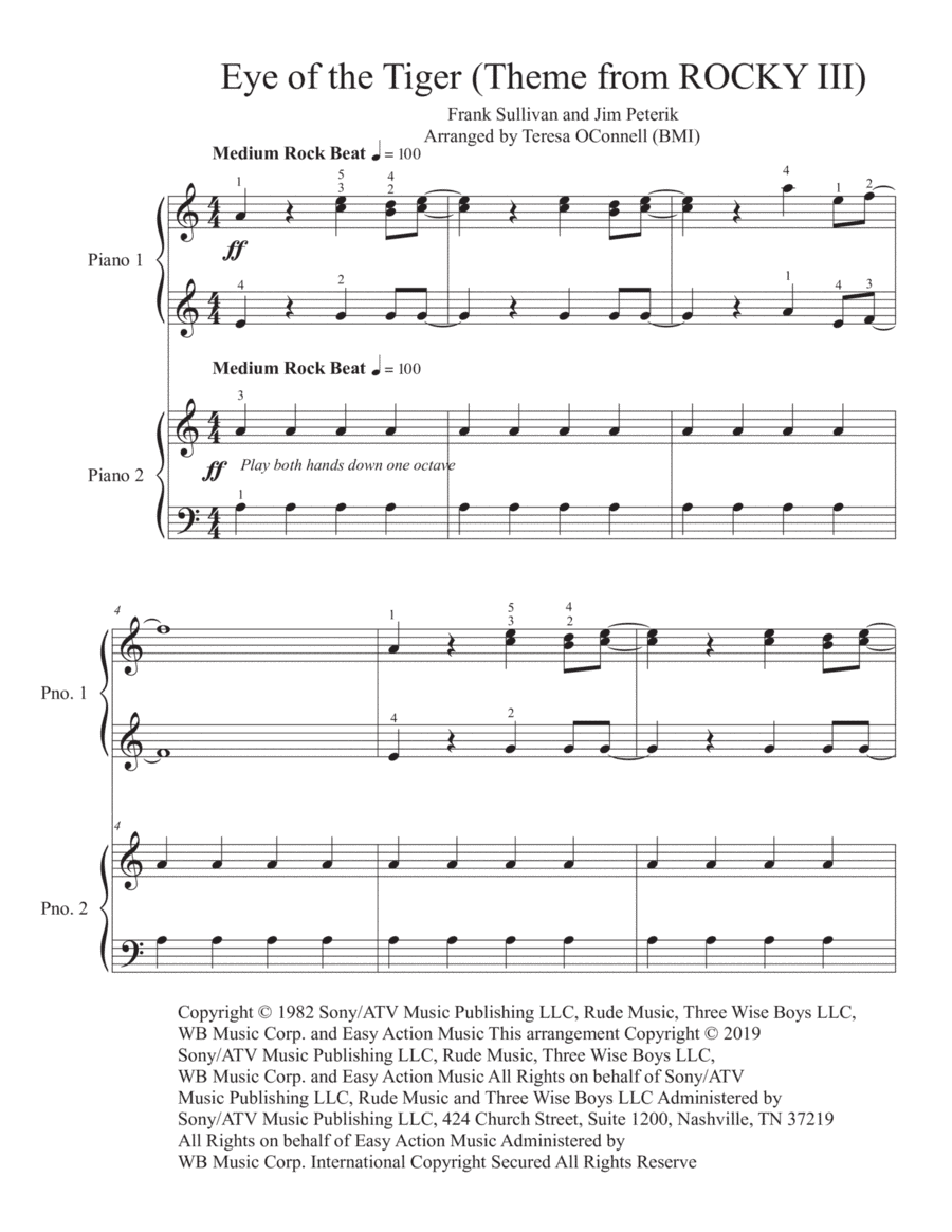 Eye Of The Tiger (arr. Teresa OConnell (BMI))