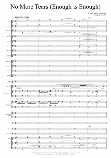 No More Tears (enough Is Enough) (arr. Matt Amy)