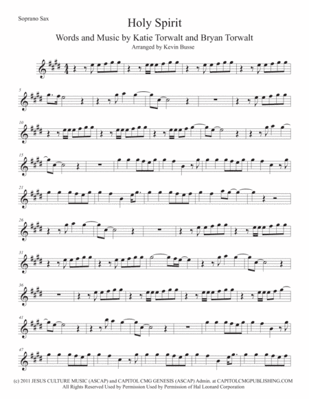 Holy Spirit (arr. Kevin Busse)
