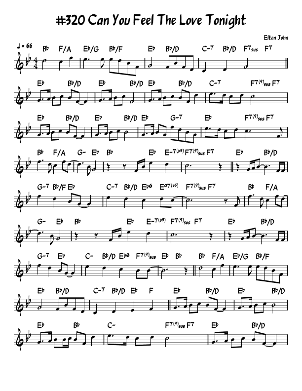 Can You Feel The Love Tonight (arr. John Fries)