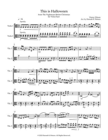 This Is Halloween (arr. Hannah K Watson)