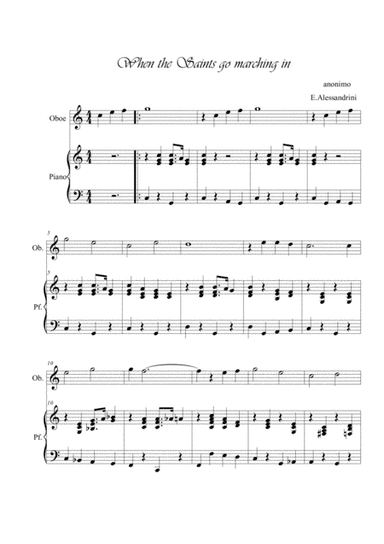 When the Saints go marching in. Oboe e piano (arr. Ester Alessandrini)
