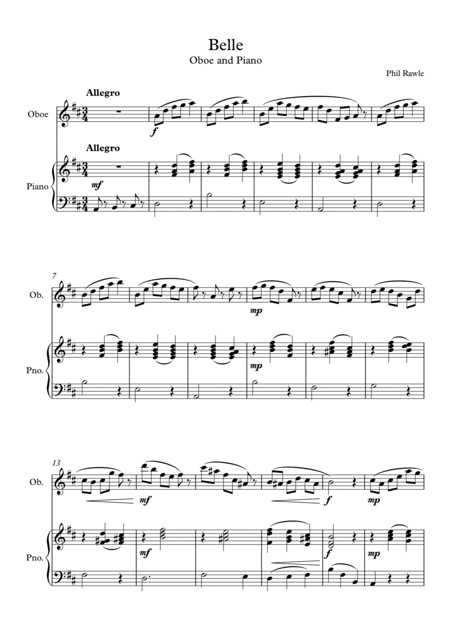 Belle - Oboe Solo