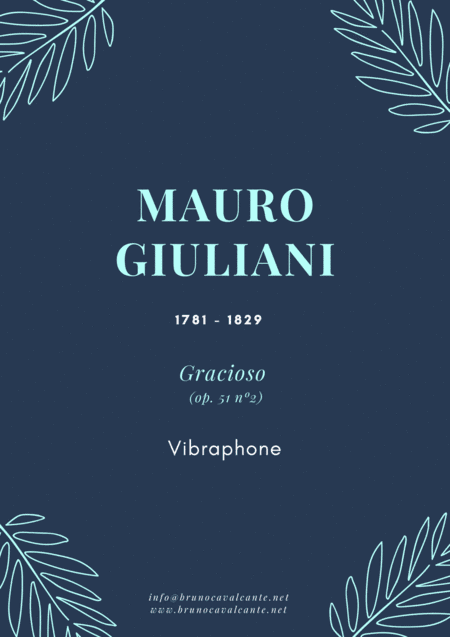Gracioso Op 51 n2 (Mauro Giuliani) for Vibraphone (arr. Bruno Cavalcante)