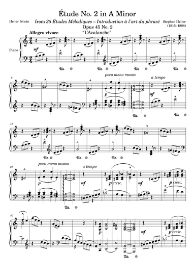 Etude Opus 45 No. 2 in A Minor (arr. Zachary Corbett)