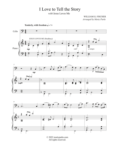 I Love to Tell the Story (Cello-Piano) (arr. Marty Parks)