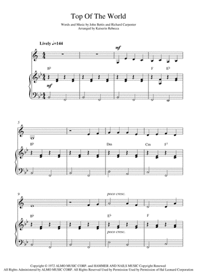 Top Of The World (arr. Kaiserin Rebecca)