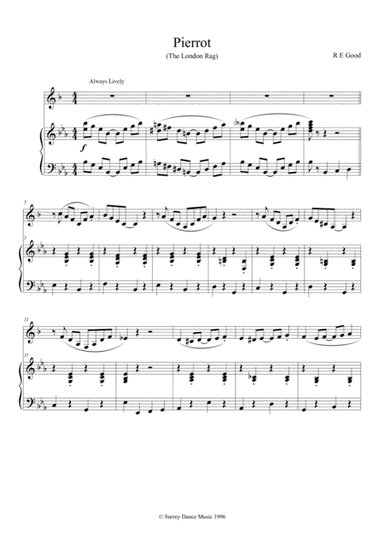 Pierrot (The London Rag) for Clarinet and Piano