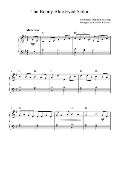 The Bonny Blue Eyed Sailor (arr. Kaiserin Rebecca)