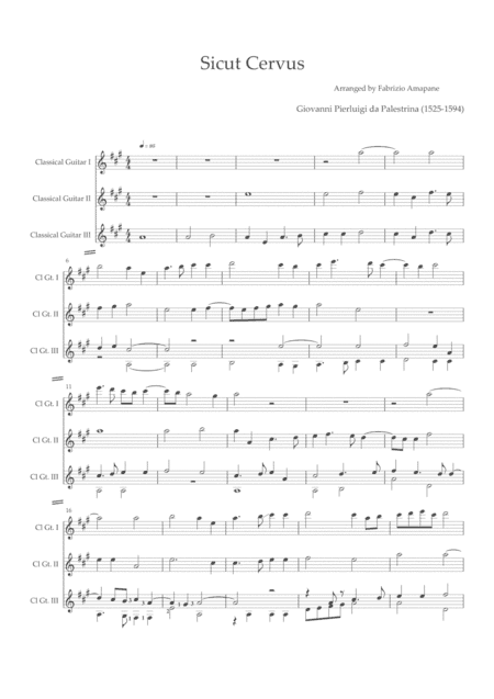 Sicut Cervus (arr. Fabrizio Amapane)