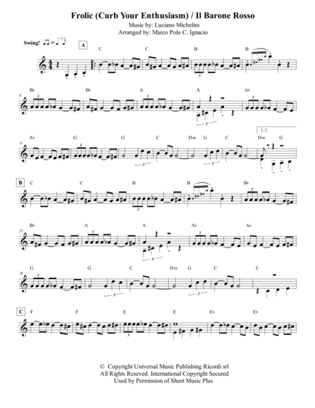 Frolic (theme From Curb Your Enthusiasm) (arr. Marco Polo C. Ignacio)