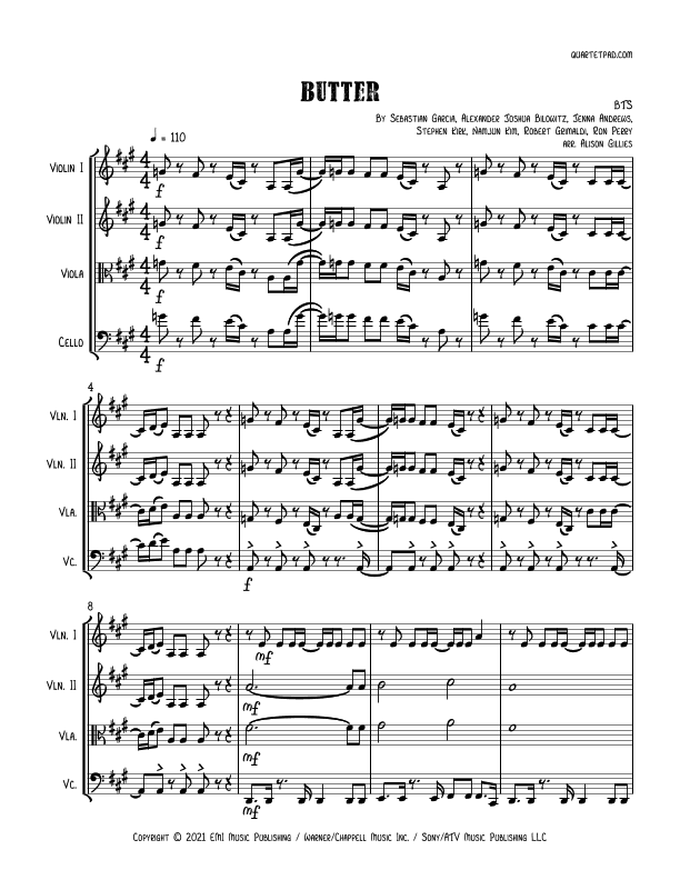 Butter (arr. Alison Gillies)