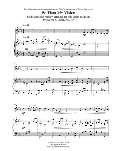 Be Thou My Vision (arr. Evelyn Larter Music)