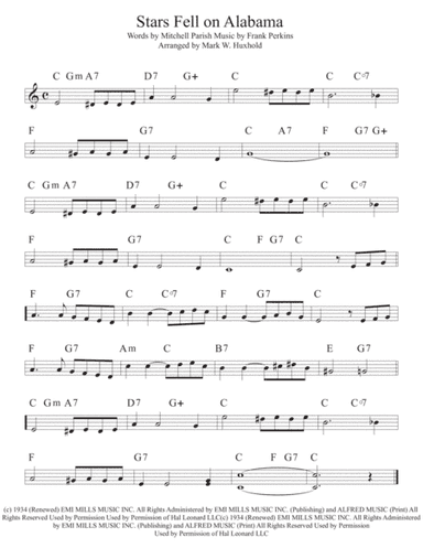 Stars Fell On Alabama (arr. Mark W. Huxhold)