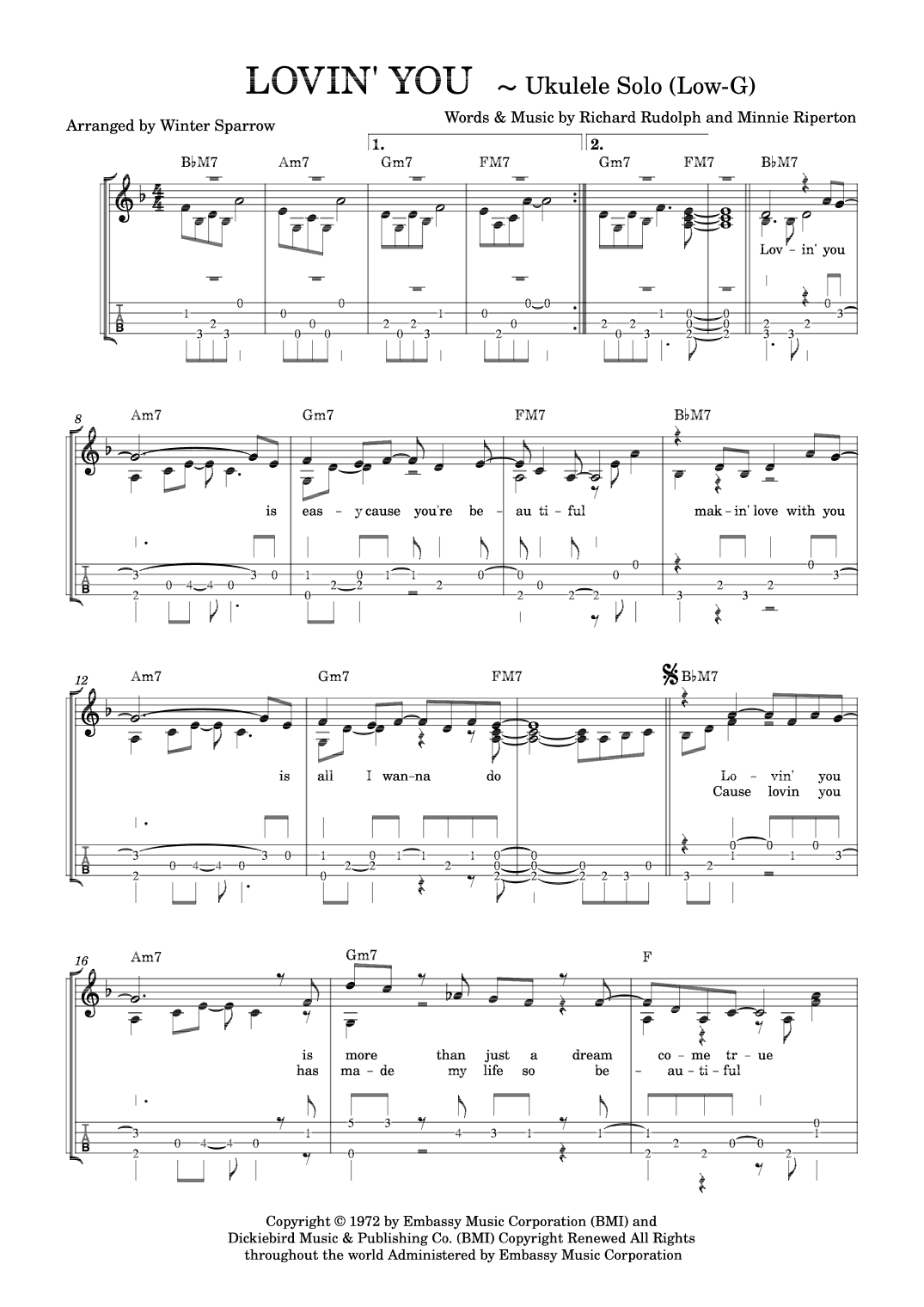 Lovin' You (arr. Winter Sparrow)