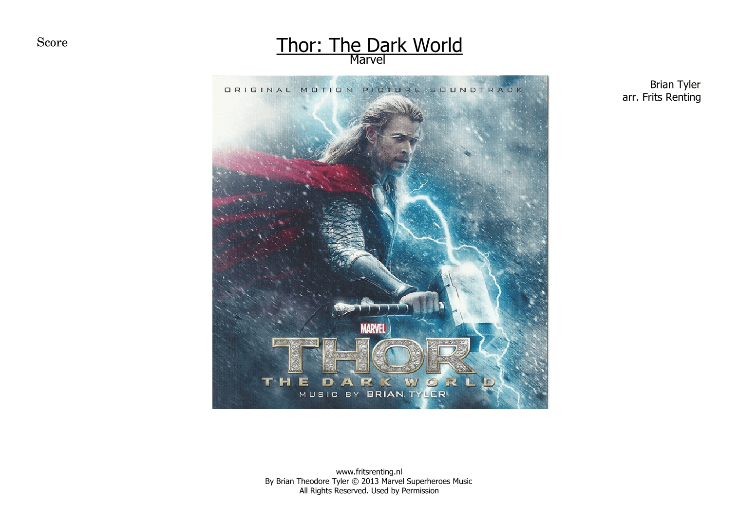 Thor: The Dark World (arr. Frits Renting)