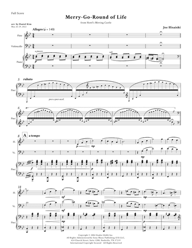 Merry-go-round Of Life (arr. Daniel Kim)