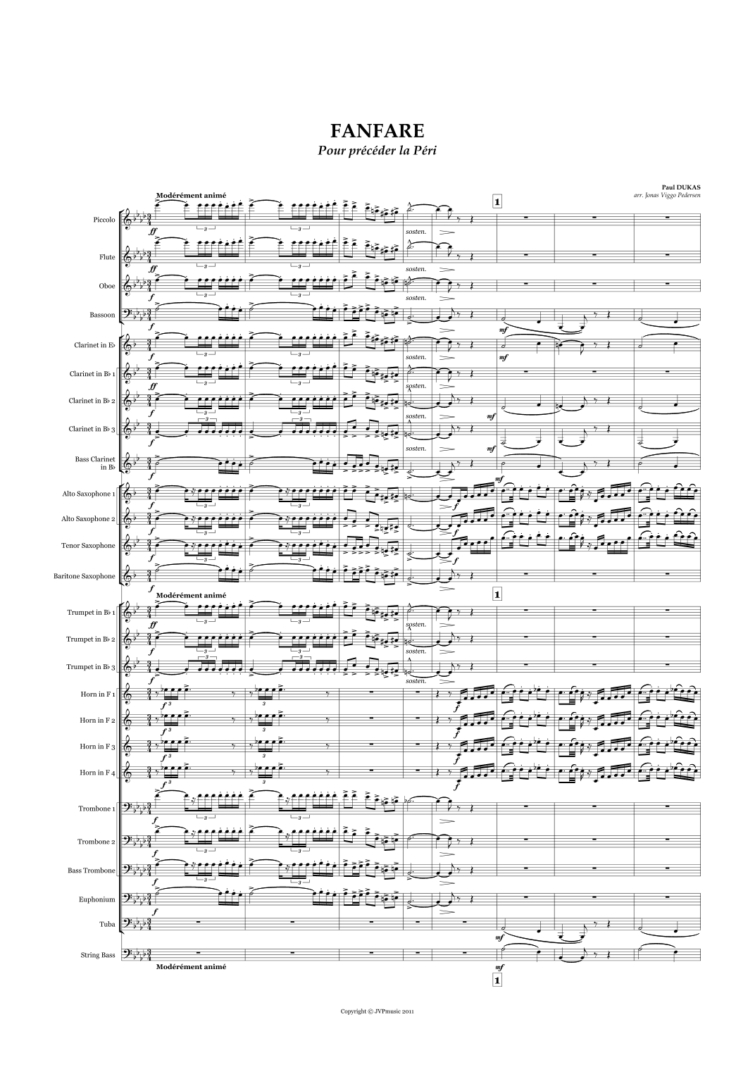 Fanfare de La Peri (arr. Jonas Viggo Pedersen)