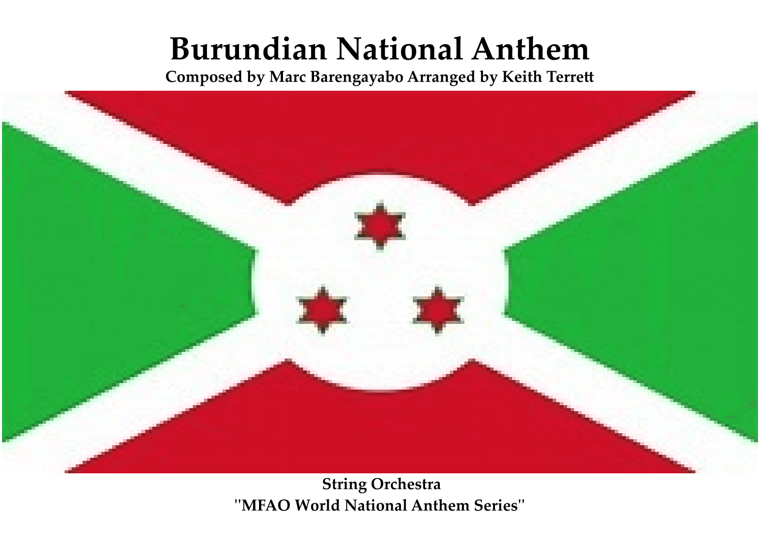 Burundi National Anthem for String Orchestra (World National Anthem Series) (arr. Keith Terrett)