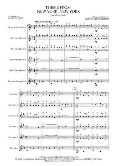 Theme From "new York, New York" (arr. Nigel Bennett)