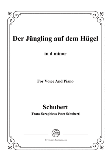 Schubert-Der Jüngling auf dem Hügel,in d minor,Op.8 No.1,for Voice and Piano (arr. MSM)