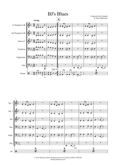 BJ's Blues for Junior Brass Ensemble