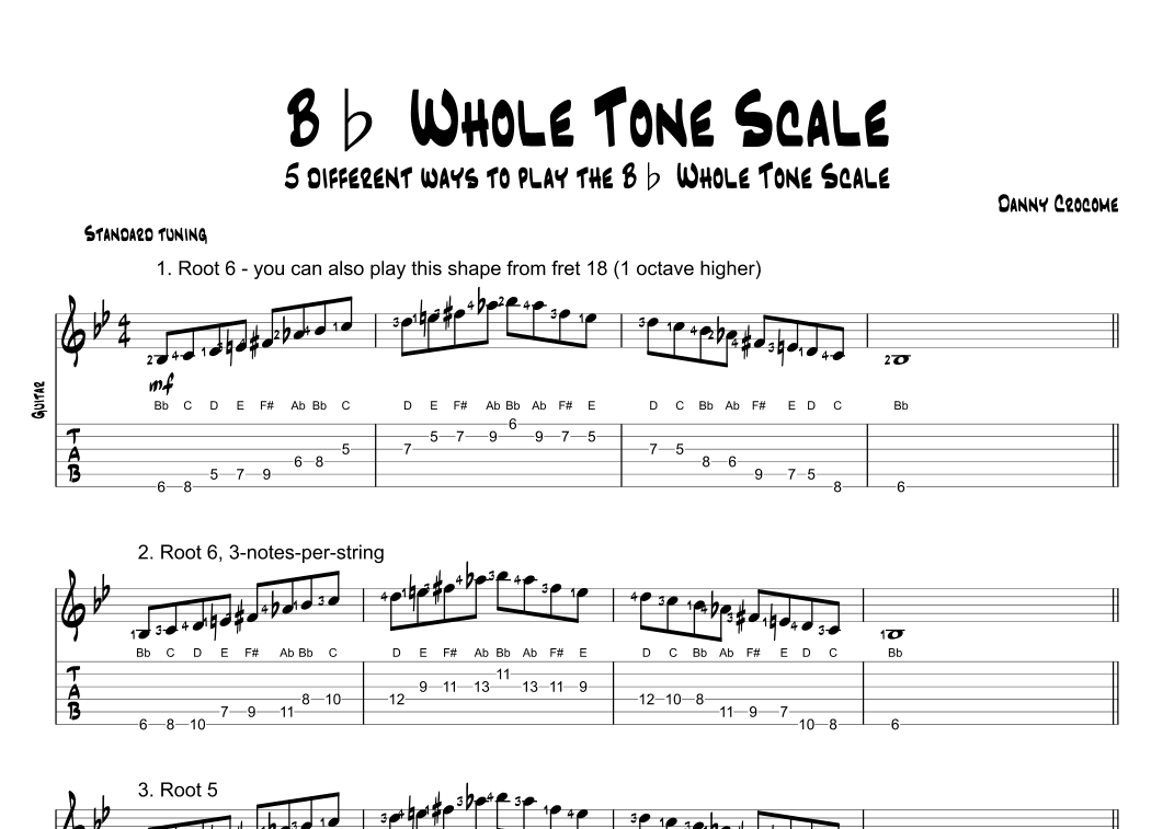 Bb Whole Tone Scale (5 Ways to Play)