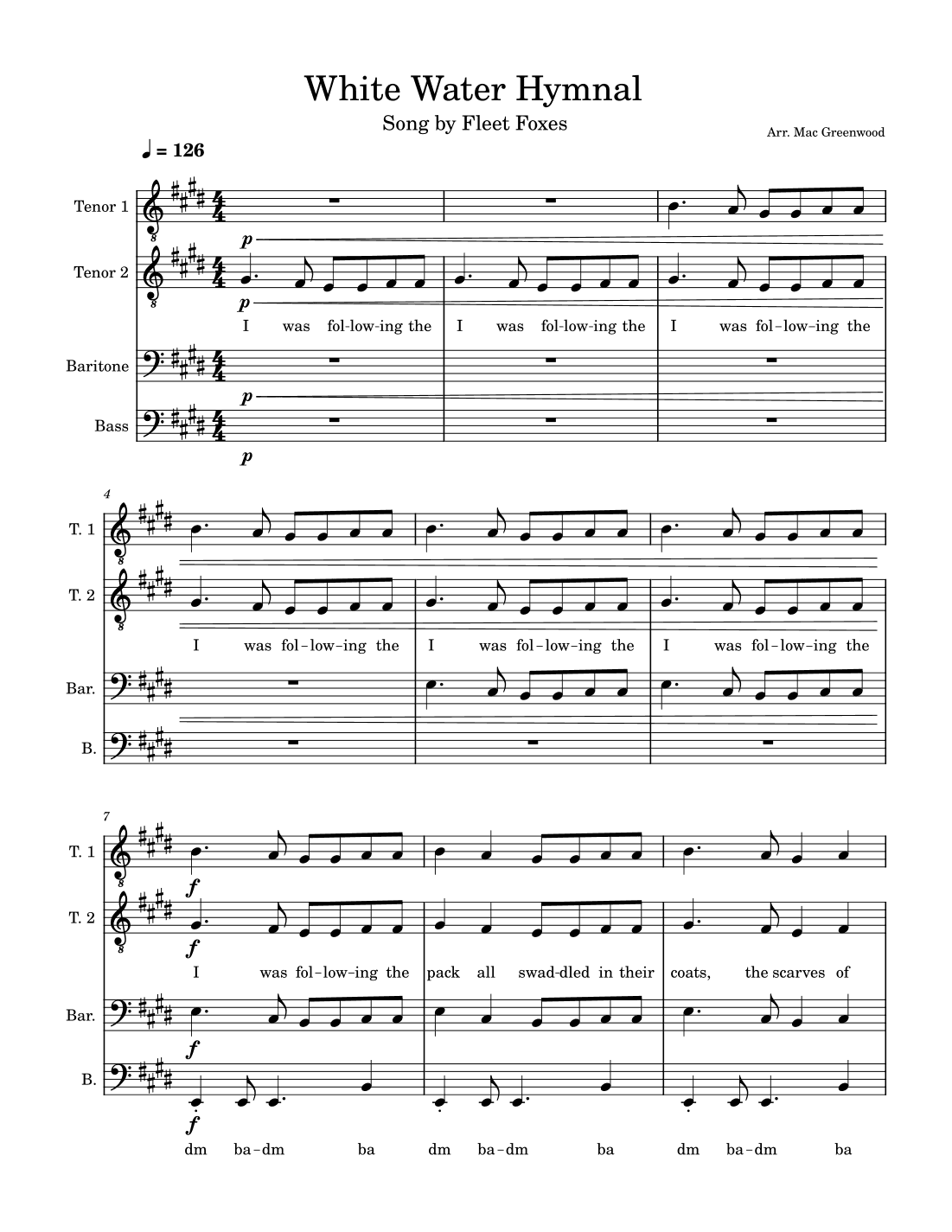 White Winter Hymnal (arr. Mac Greenwood)