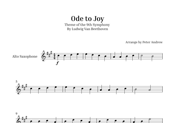Ode to Joy (arr. Peter Andrew)