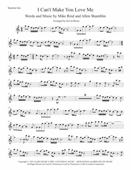 I Can't Make You Love Me (arr. Kevin Busse)