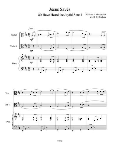 Jesus Saves (Viola Duet with Piano Accompaniment) (arr. B. C. Dockery)