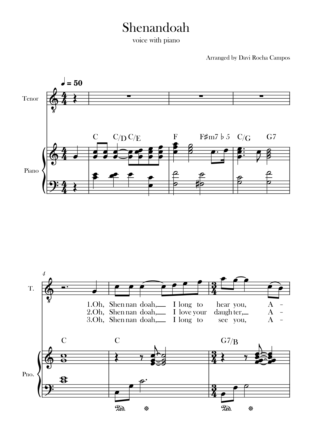 Shenandoah (arr. Davi Rocha Campos)