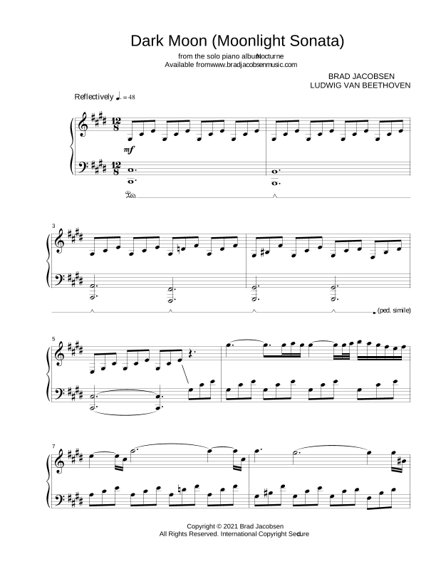 Dark Moon (Moonlight Sonata) (arr. Brad Jacobsen)