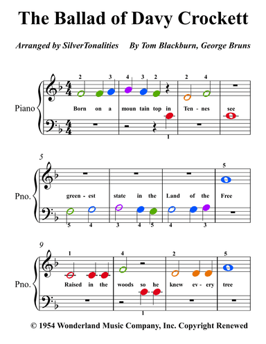 The Ballad Of Davy Crockett (arr. SilverTonalities)