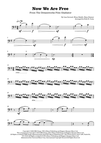 Now We Are Free (arr. Erik B. Costa)